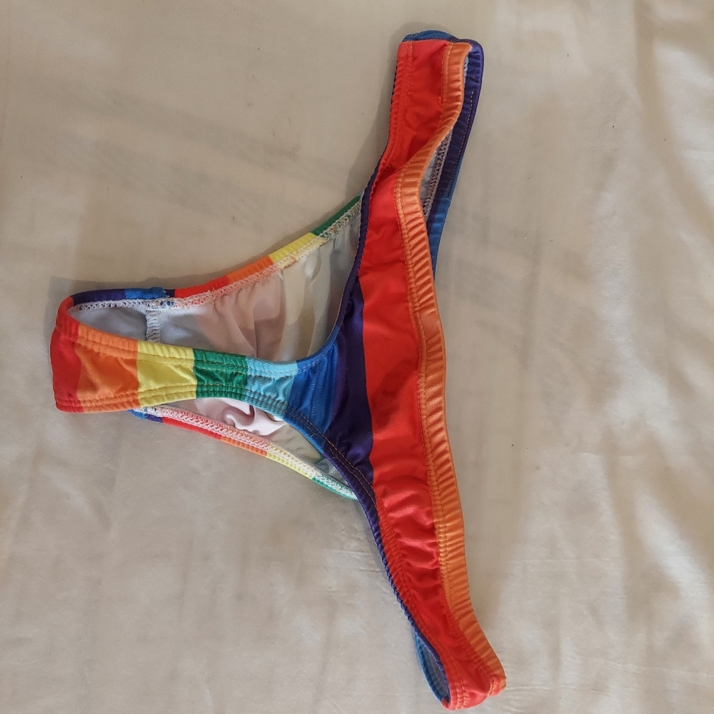 Mens gay pride thong